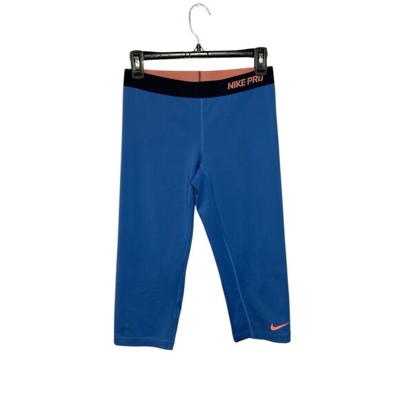 Nike Pants - Nike Pro DriFit Capri leggings in sky blue - M